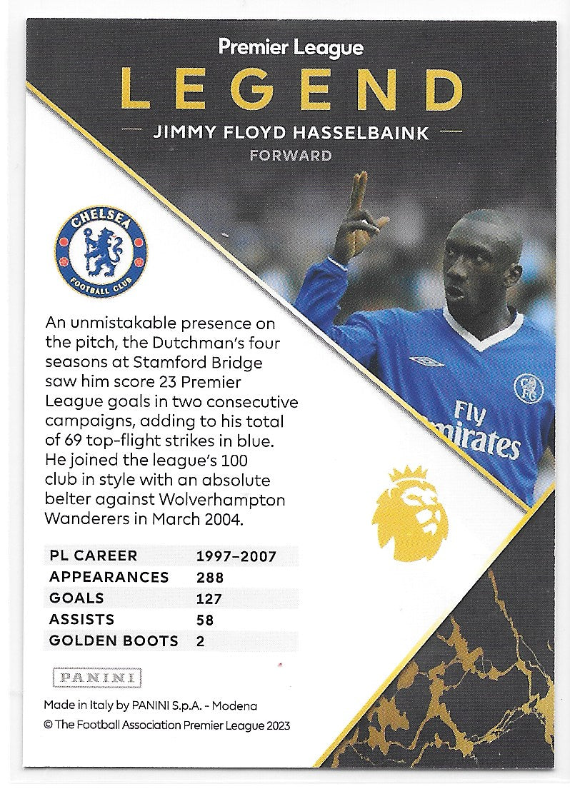 Jimmy Floyd Hasselbaink (Chelsea FC) Legend Panini Premier League Adrenalyn XL 2024