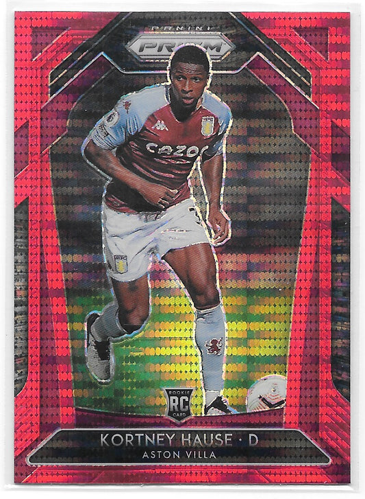 Kortney Hause (Aston Villa) Red Pulsar RC Panini Prizm Premier League 20-21