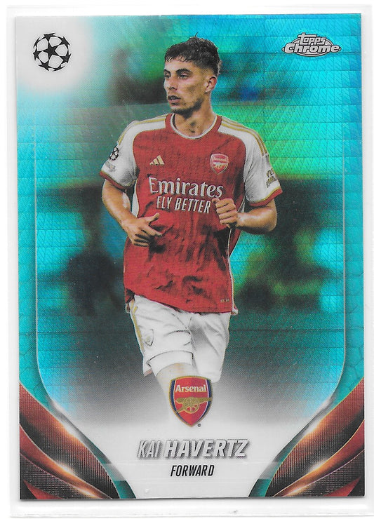 Kai Havertz (Arsenal) Aqua Prism Topps Chrome UCC 23-24