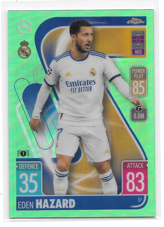 Eden Hazard (Real Madrid CF) Neon Green /99 Topps Chrome Match Attax 21-22