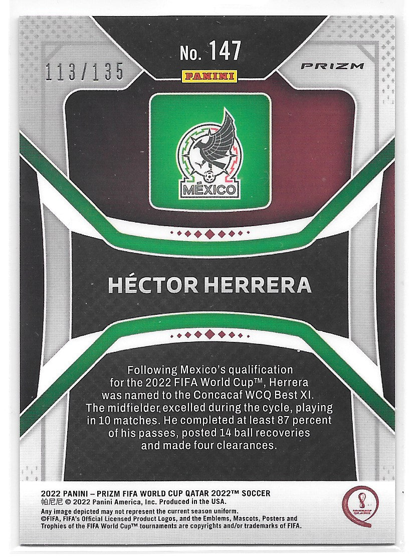 Hector Herrera (Mexico) Blue Choice /135 Panini Prizm FIFA World Cup Qatar 2022