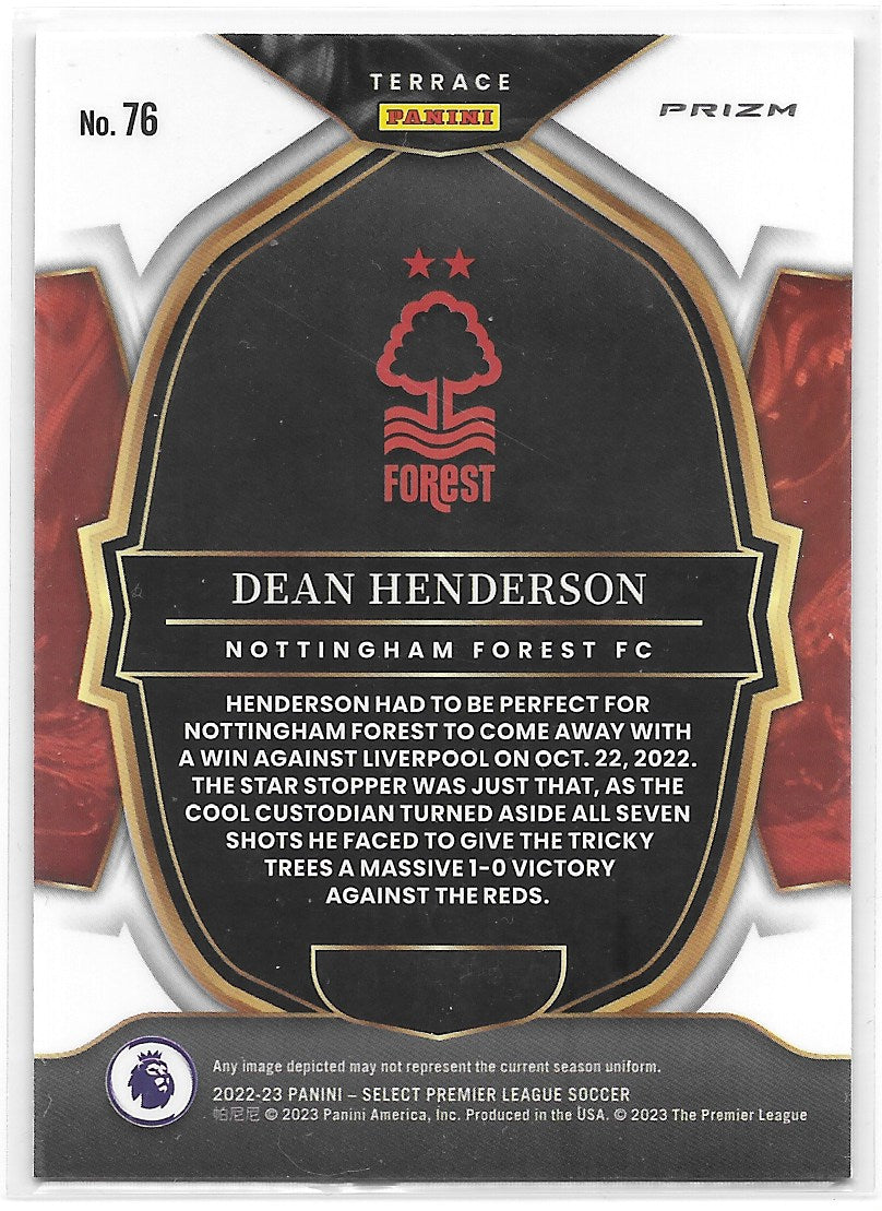 Dean Henderson (Nottingham Forest) Terrace Red Panini Select Premier League 22-23