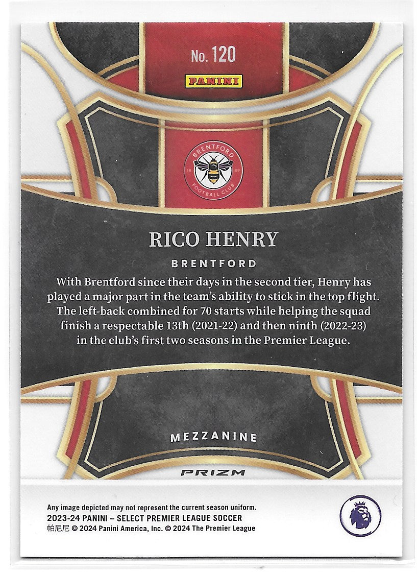 Rico Henry (Brentford) Mezzanine Red Panini Select Premier League 23-24