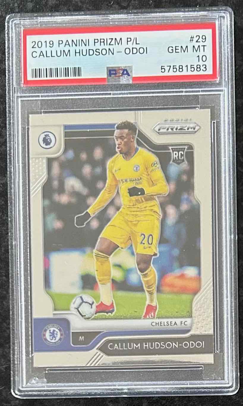 Callum Hudson-Odoi (Chelsea FC) Base RC Panini Prizm Premier League 19-20 PSA 10