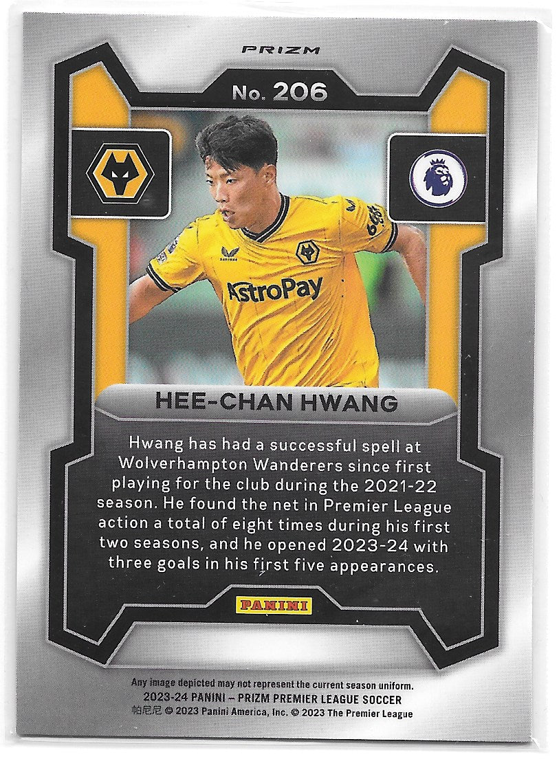 Hee-Chan Hwang (Wolverhampton Wanderers) Orange Hyper Panini Prizm Premier League 23-24