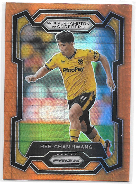Hee-Chan Hwang (Wolverhampton Wanderers) Orange Hyper Panini Prizm Premier League 23-24