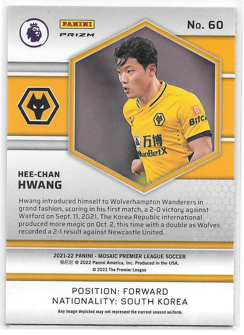 Hee-Chan Hwang (Wolverhampton Wanderers) Mosaic Red Panini Mosaic Premier League 21-22