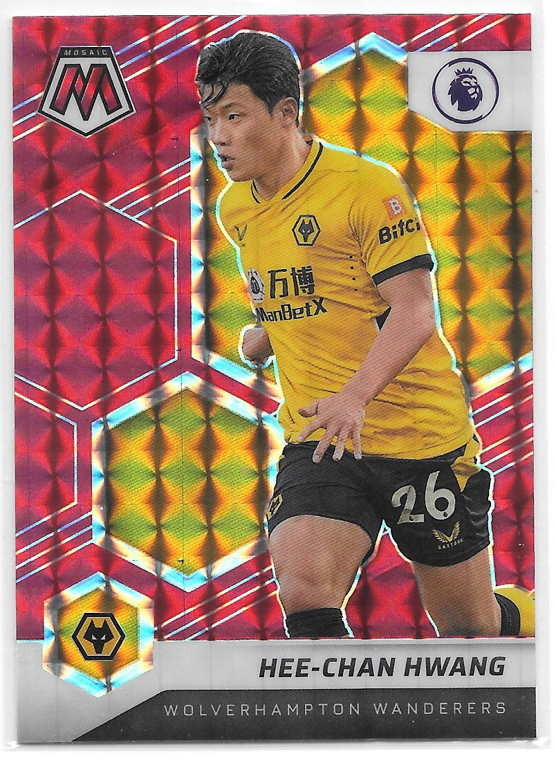 Hee-Chan Hwang (Wolverhampton Wanderers) Mosaic Red Panini Mosaic Premier League 21-22