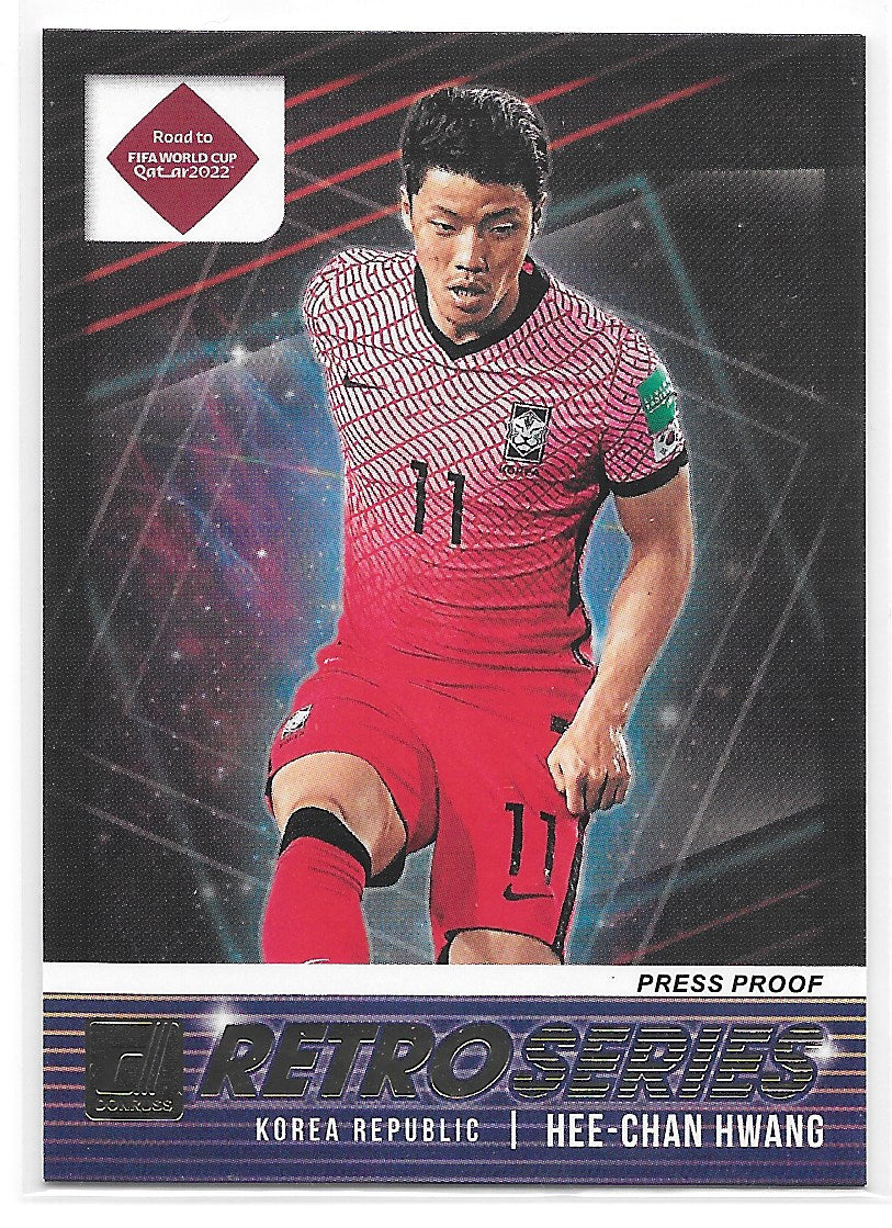 Hee-Chan Hwang (Korea Republic) Retro Series Press Proof Panini Donruss Road to Qatar 21-22