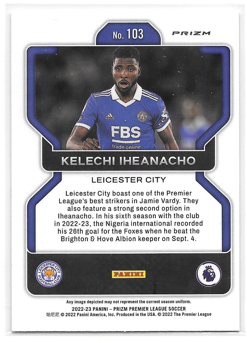 Kelechi Iheanacho (Leicester City) Breakaway Panini Prizm Premier League 22-23