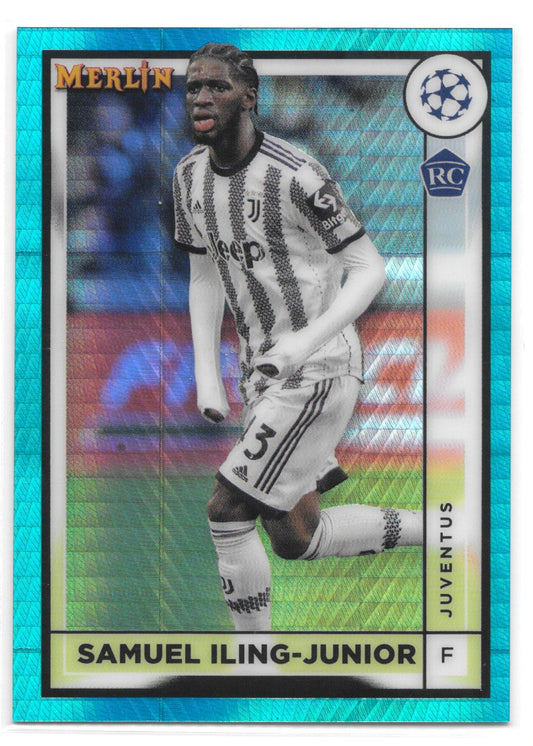 Samuel Iling-Junior (Juventus) Aqua Prism Refractor RC Topps Merlin Chrome UCC 22-23