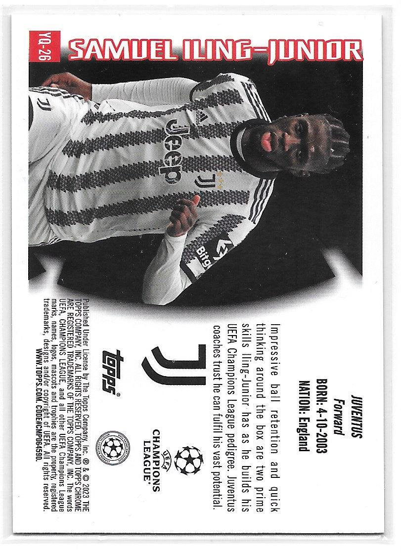 Samuel Iling-Junior (Juventus) Youthquake RC Topps Chrome UCC 22-23