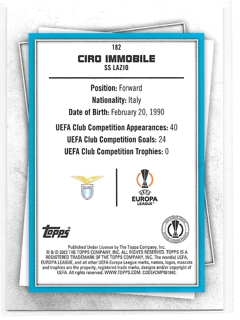 Ciro Immobile (SS Lazio) Molten Rare Topps SuperStars 22-23