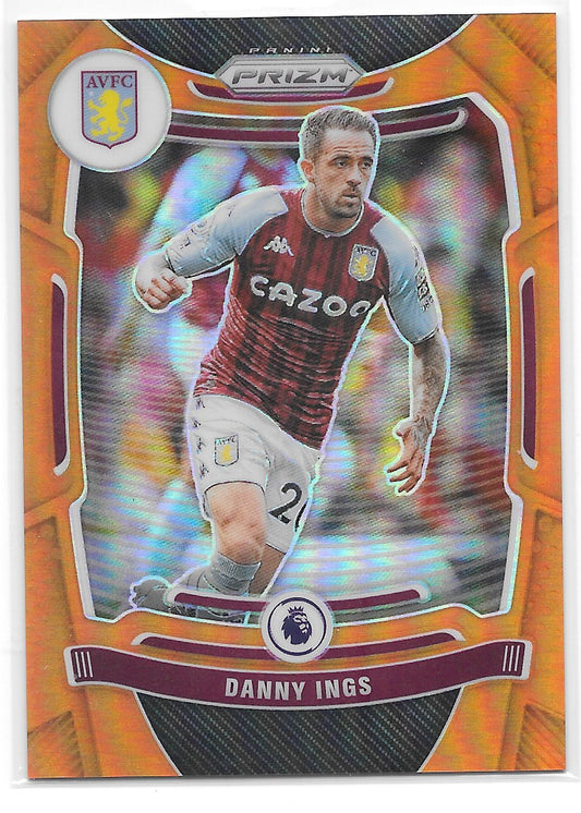 Danny Ings (Aston Villa) Orange Prizm /25 Panini Prizm Premier League 21-22