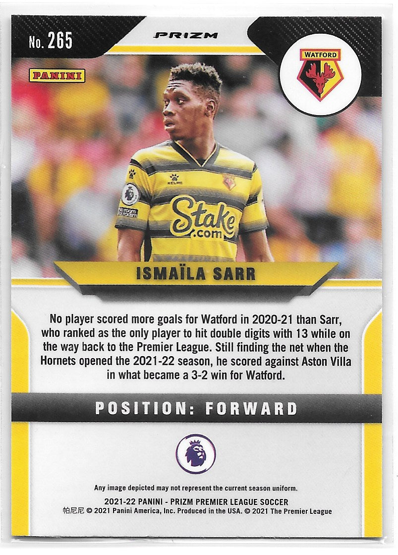 Ismaila Sarr (Watford) Green Mojo Panini Prizm Premier League 21-22