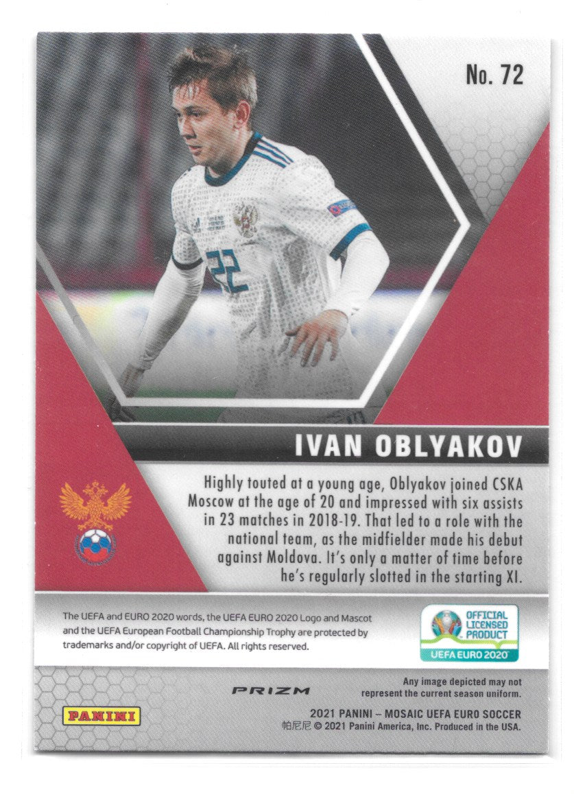 Ivan Oblyakov (Russia) Camo Pink Panini Mosaic UEFA Euro 2020