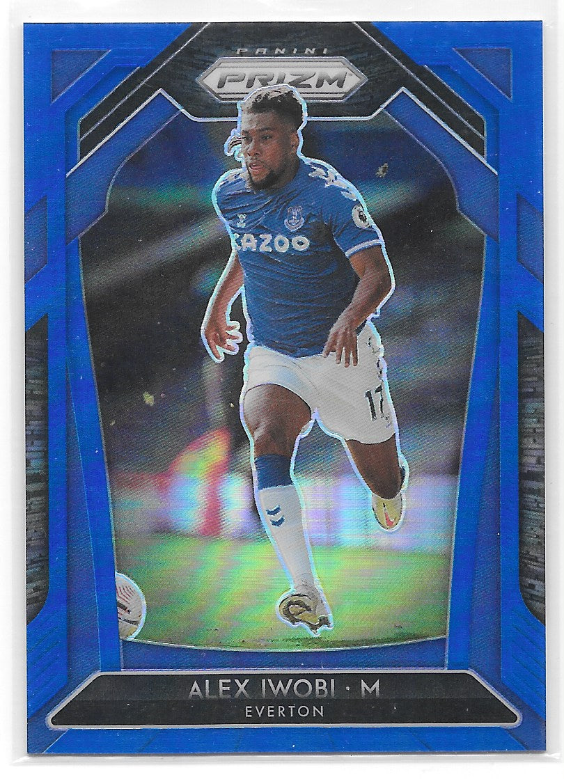 Alex Iwobi (Everton) Blue Prizm /199 Panini Prizm Premier League 20-21