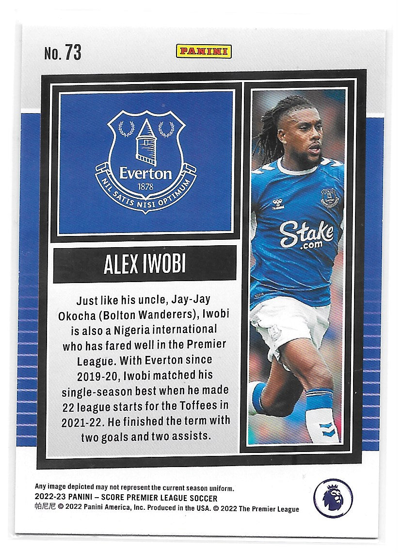 Alex Iwobi (Everton) Silver Laser Panini Score Premier League 22-23