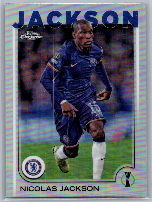 Nicolas Jackson (Chelsea) Refractor Topps Chrome UCC 24-25