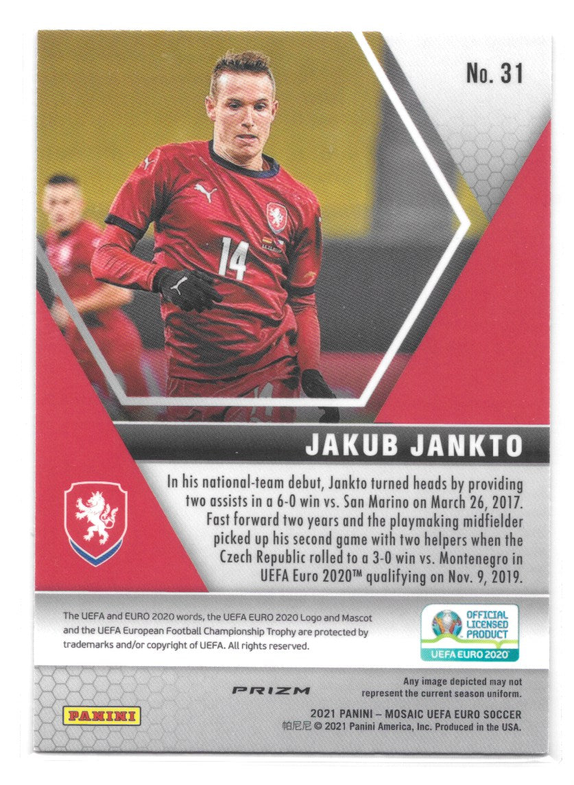 Jakub Jankto (Czech Republic) Camo Pink Panini Mosaic UEFA Euro 2020