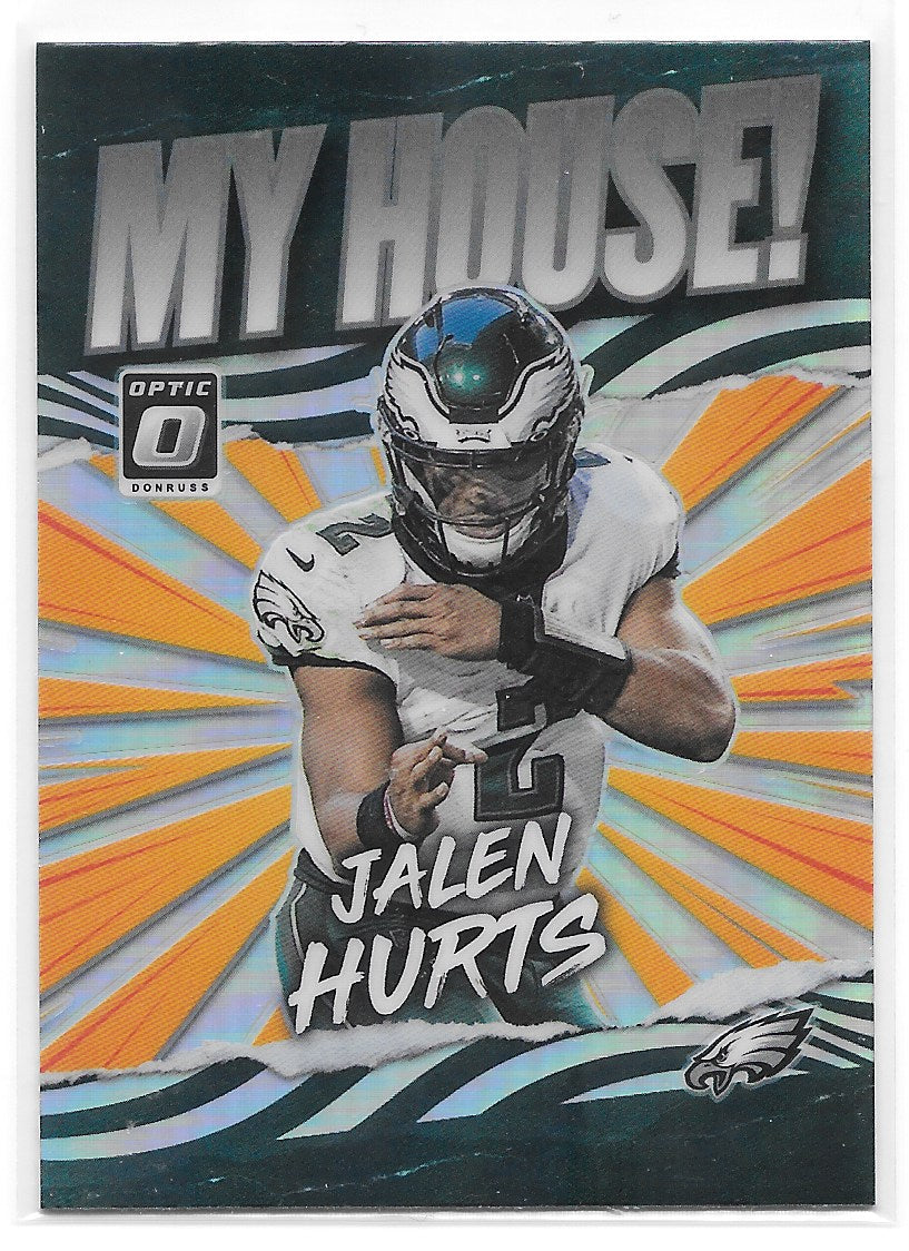 Jalen Hurts (Philadelphia Eagles) My House Prizm Panini Donruss Optic Football 2021