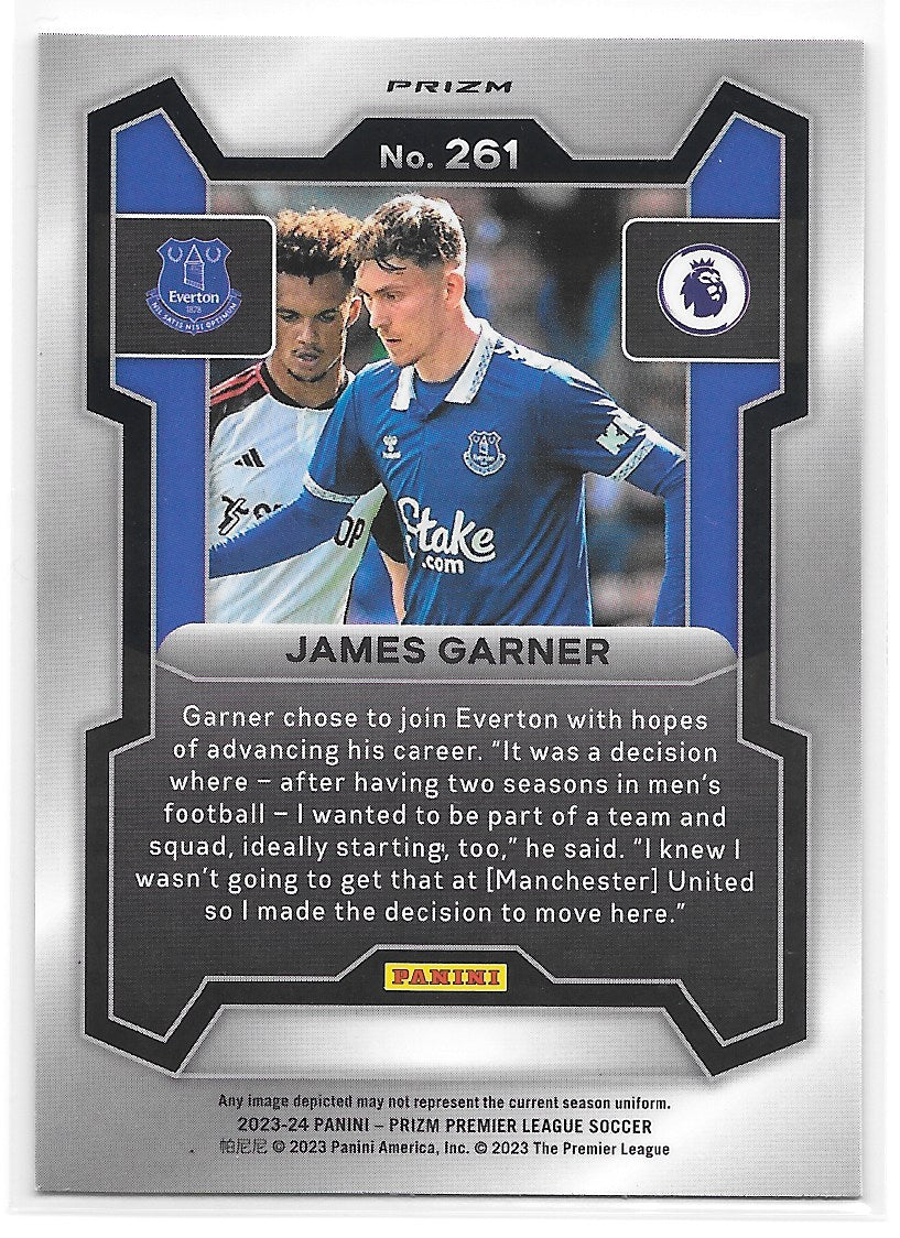 James Garner (Everton) Orange Mosaic Panini Prizm Premier League 23-24