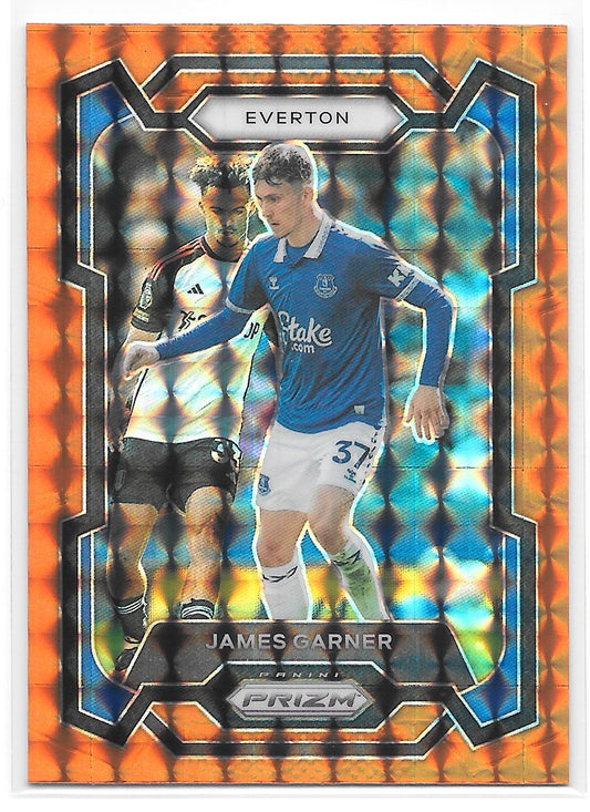 James Garner (Everton) Orange Mosaic Panini Prizm Premier League 23-24