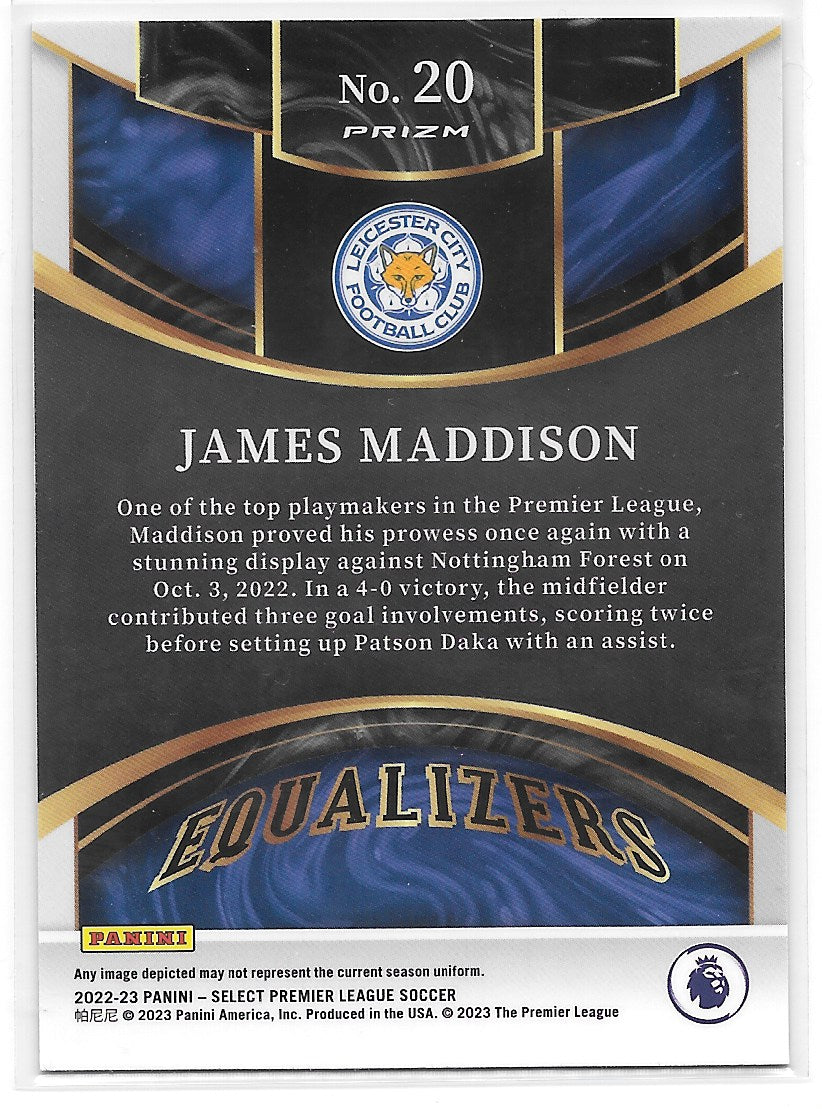 James Maddison (Leicester City FC) Equalizers Panini Select Premier League 22-23