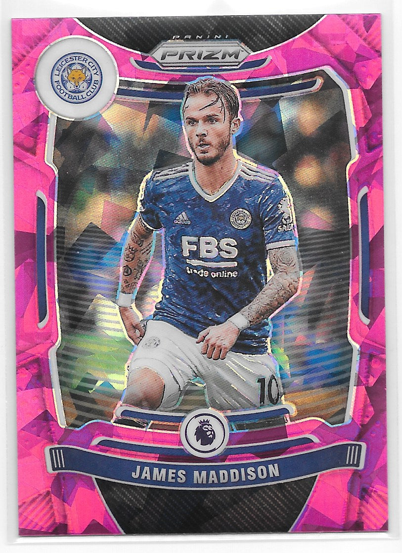 James Maddison (Leicester City) Pink Ice Panini Prizm Premier League 21-22