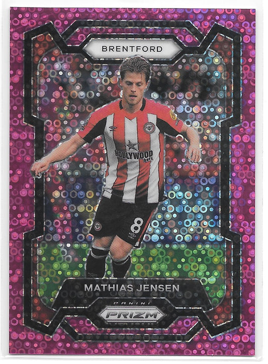 Mathias Jensen (Brentford) Breakaway Pink /149 Panini Prizm Premier League 23-24