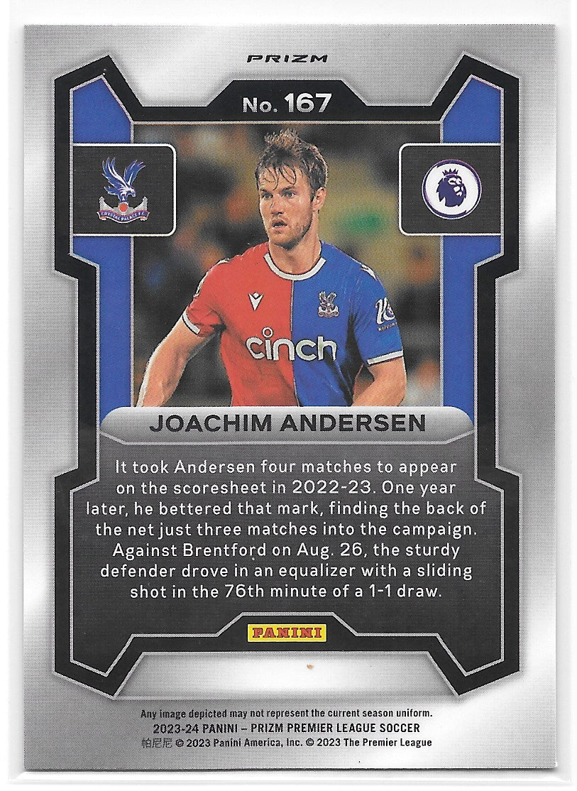 Joachim Andersen (Crystal Palace) Orange Mosaic Panini Prizm Premier League 23-24