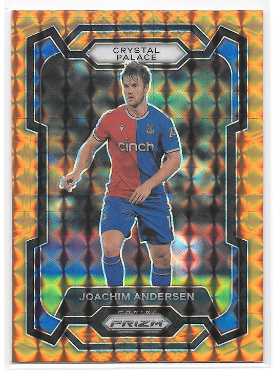 Joachim Andersen (Crystal Palace) Orange Mosaic Panini Prizm Premier League 23-24