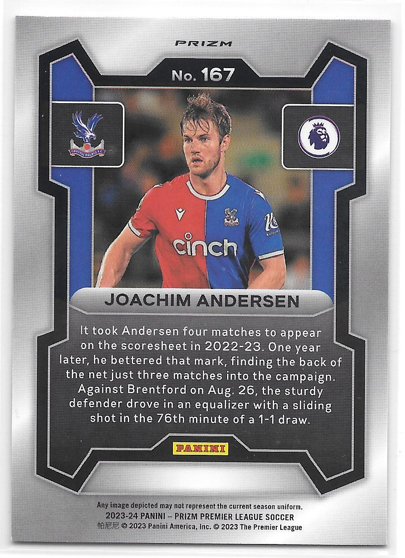 Joachim Andersen (Crystal Palace) Pink Mosaic Panini Prizm Premier League 23-24