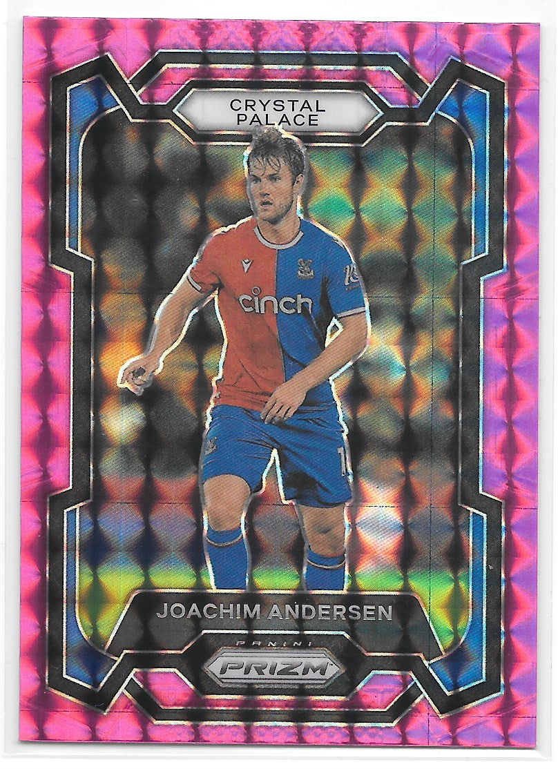 Joachim Andersen (Crystal Palace) Pink Mosaic Panini Prizm Premier League 23-24