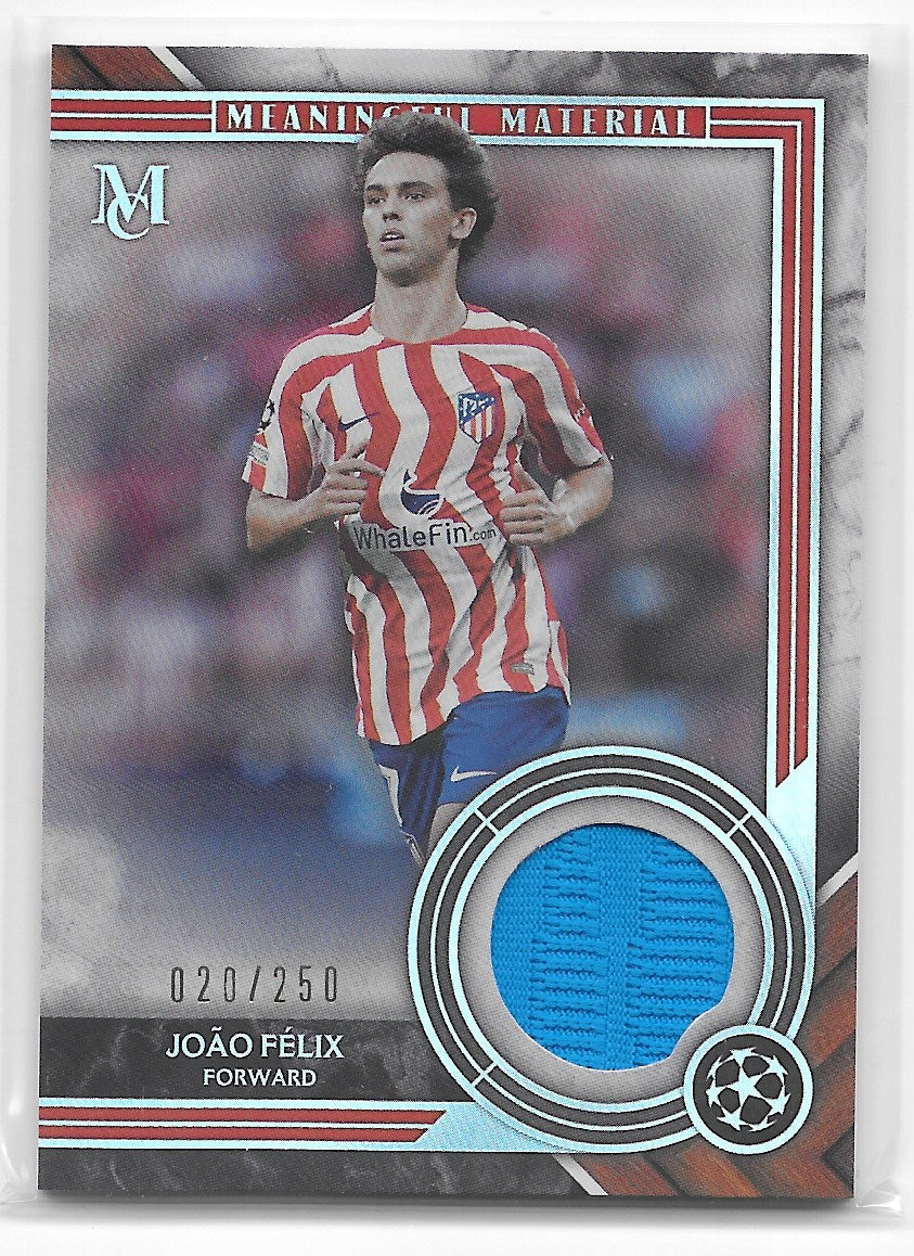 Joao Felix (Atletico de Madrid) Meaningful Material Relic /250 Topps Museum Collection UEFA CL 22-23