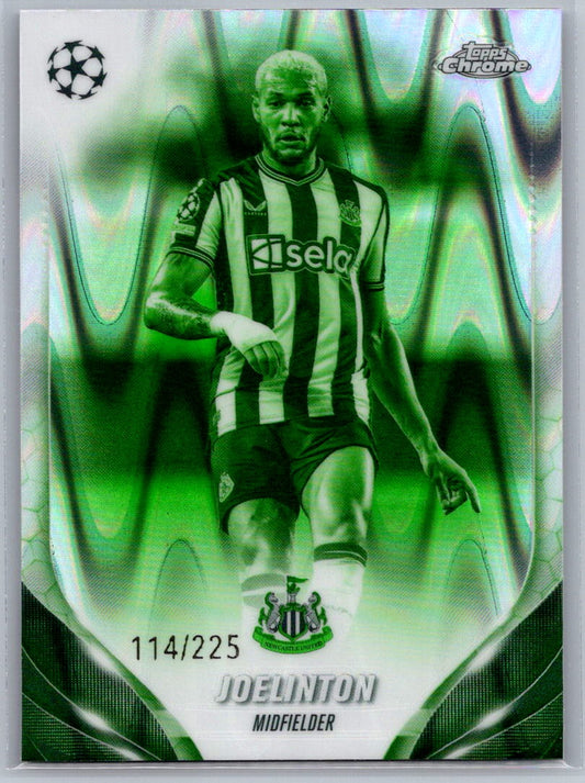 Joelinton (Newcastle United) Night Vision Ray Wave /225 Topps Chrome UCC 23-24