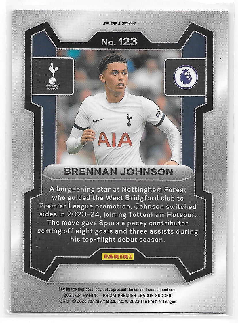 Brennan Johnson (Tottenham Hotspur) Red White & Blue Choice Panini Prizm Premier League 23-24