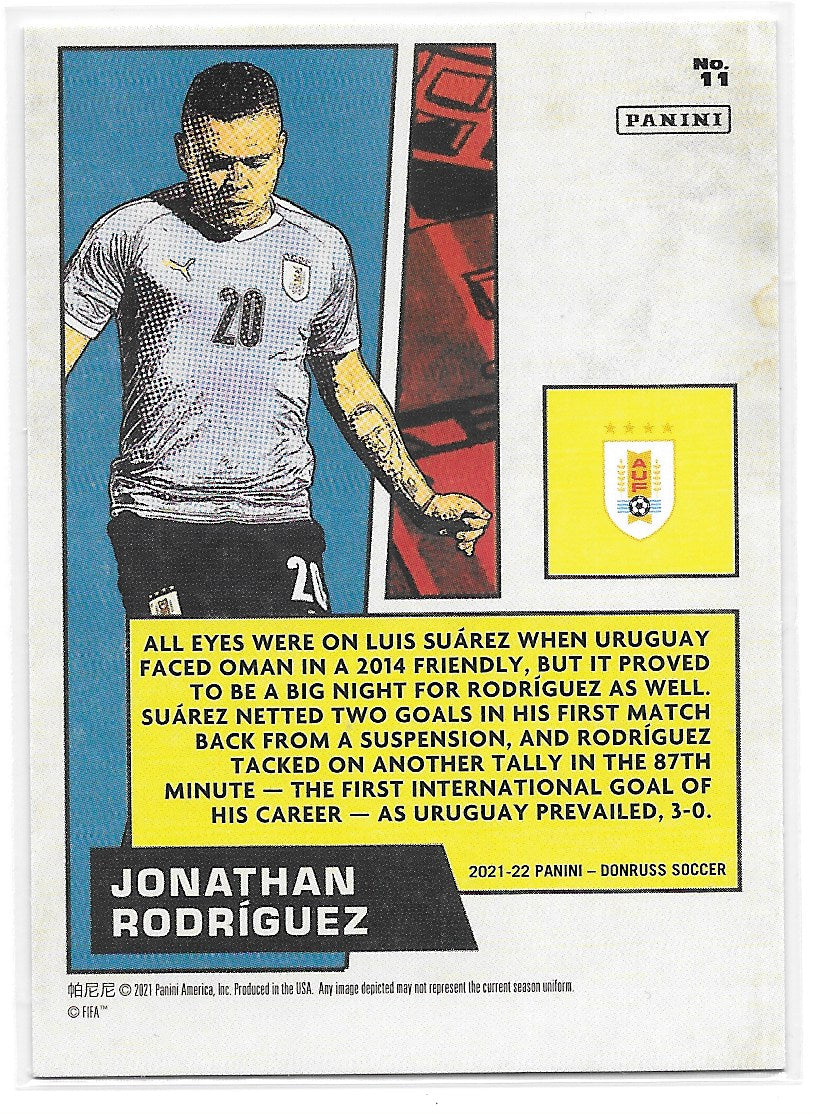 Jonathan Rodriguez (Uruguay) Net Marvels Press Proof Panini Donruss Road to Qatar 21-22