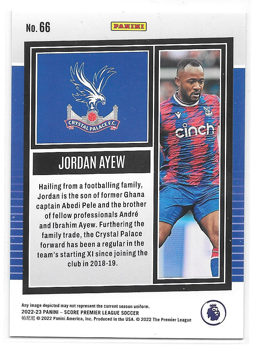 Jordan Ayew (Crystal Palace) Blue Laser /60 Panini Score Premier League 22-23