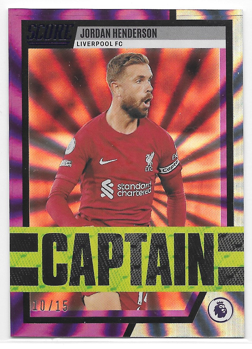 Jordan Henderson (Liverpool FC) Captain Purple Laser /15 Panini Score Premier League 22-23