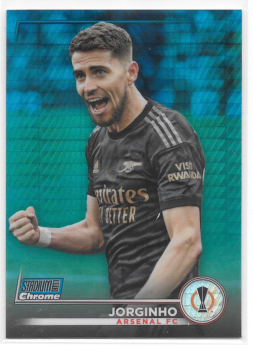 Jorginho (Arsenal FC) Blue Prism Refractor Topps Stadium Club Chrome 22-23