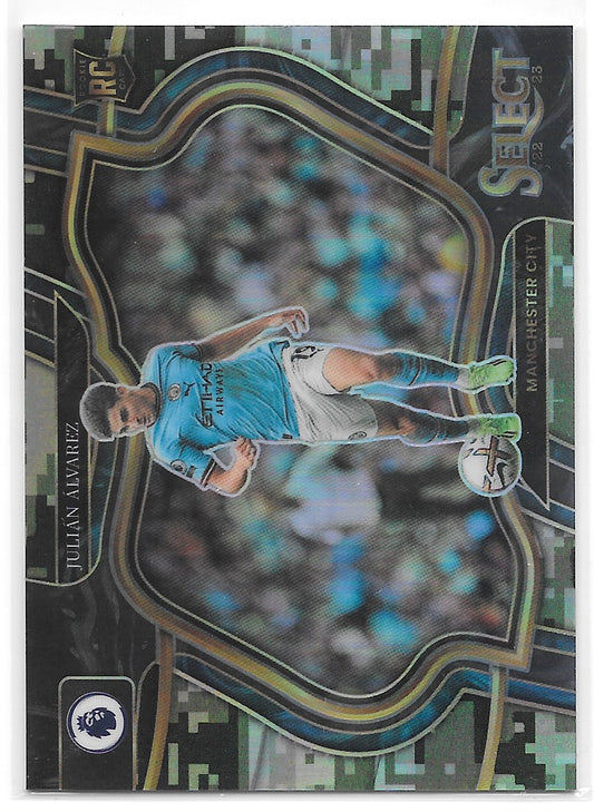 Julian Alvarez (Manchester City) Field Level Camo /199 RC Panini Select Premier League 22-23