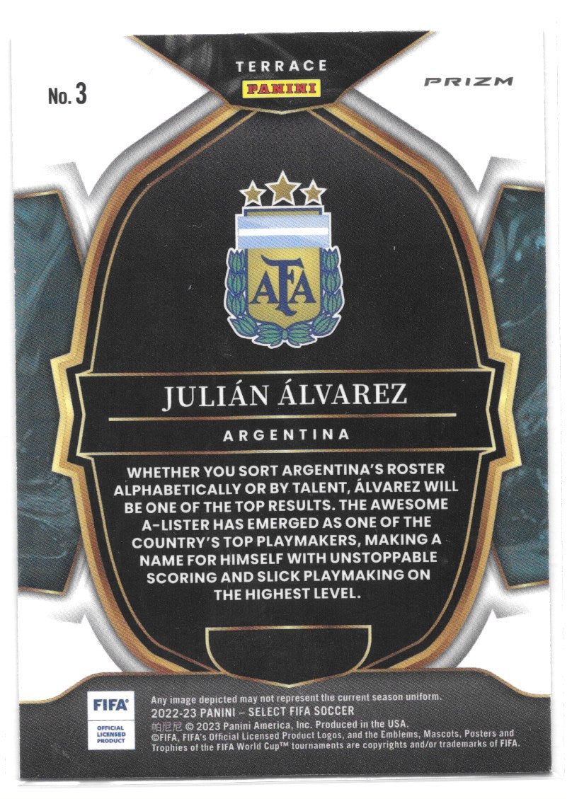 Julian Alvarez (Argentina) Red Terrace Panini Select FIFA 22-23