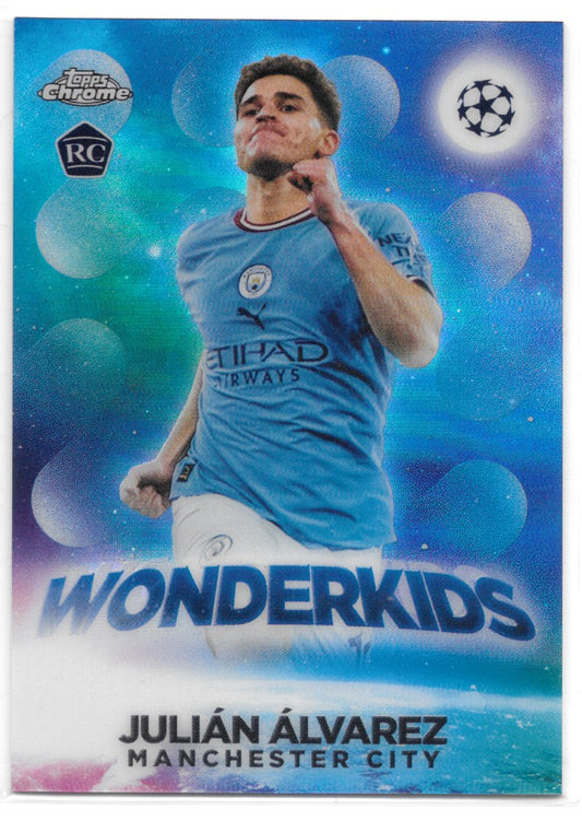 Julian Alvarez (Manchester City) Wonderkids RC Topps Chrome UCC 22-23