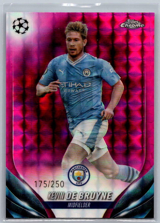 Kevin De Bruyne (Manchester City) Pink Geometric Refractor /250 Topps Chrome UCC 23-24