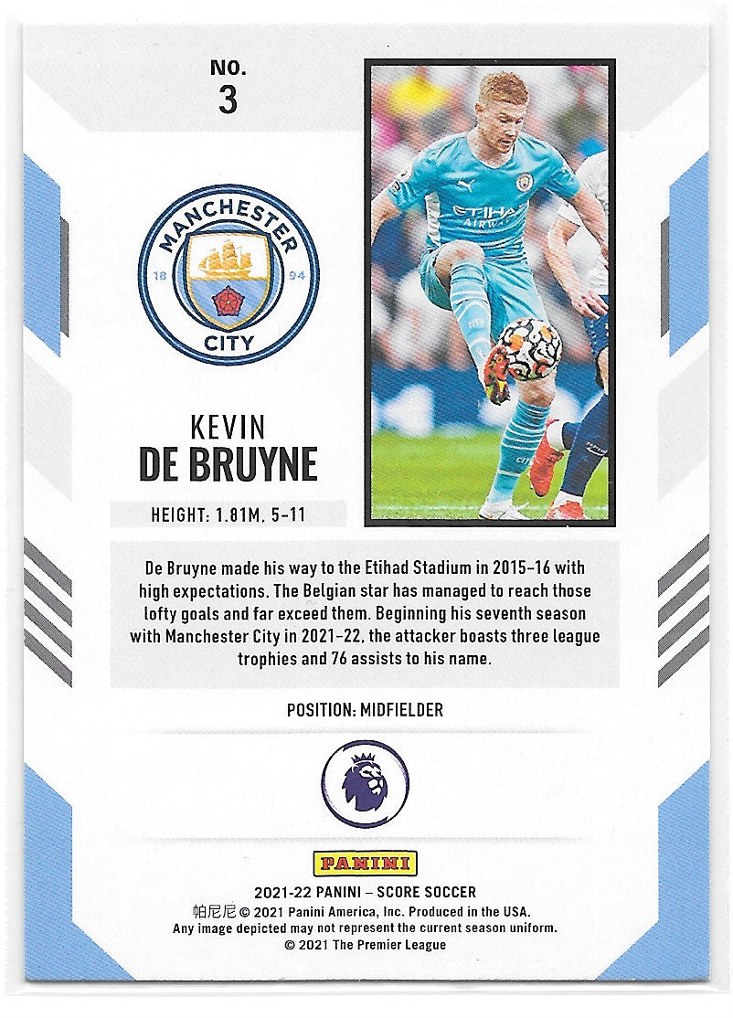 Kevin De Bruyne (Manchester City) Red Laser Panini Score Premier League 21-22