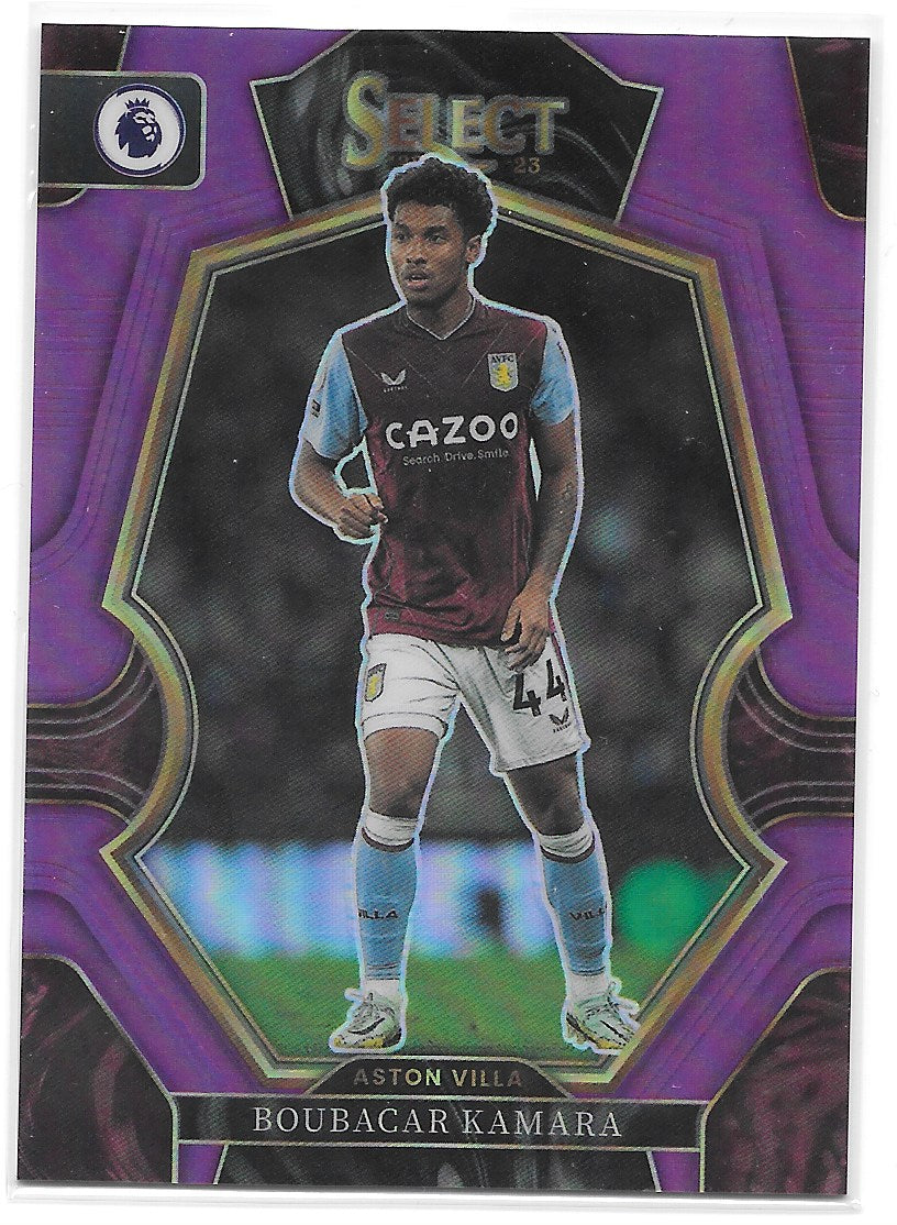 Boubacar Kamara (Aston Villa) Mezzanine Purple /135 Panini Select Premier League 22-23