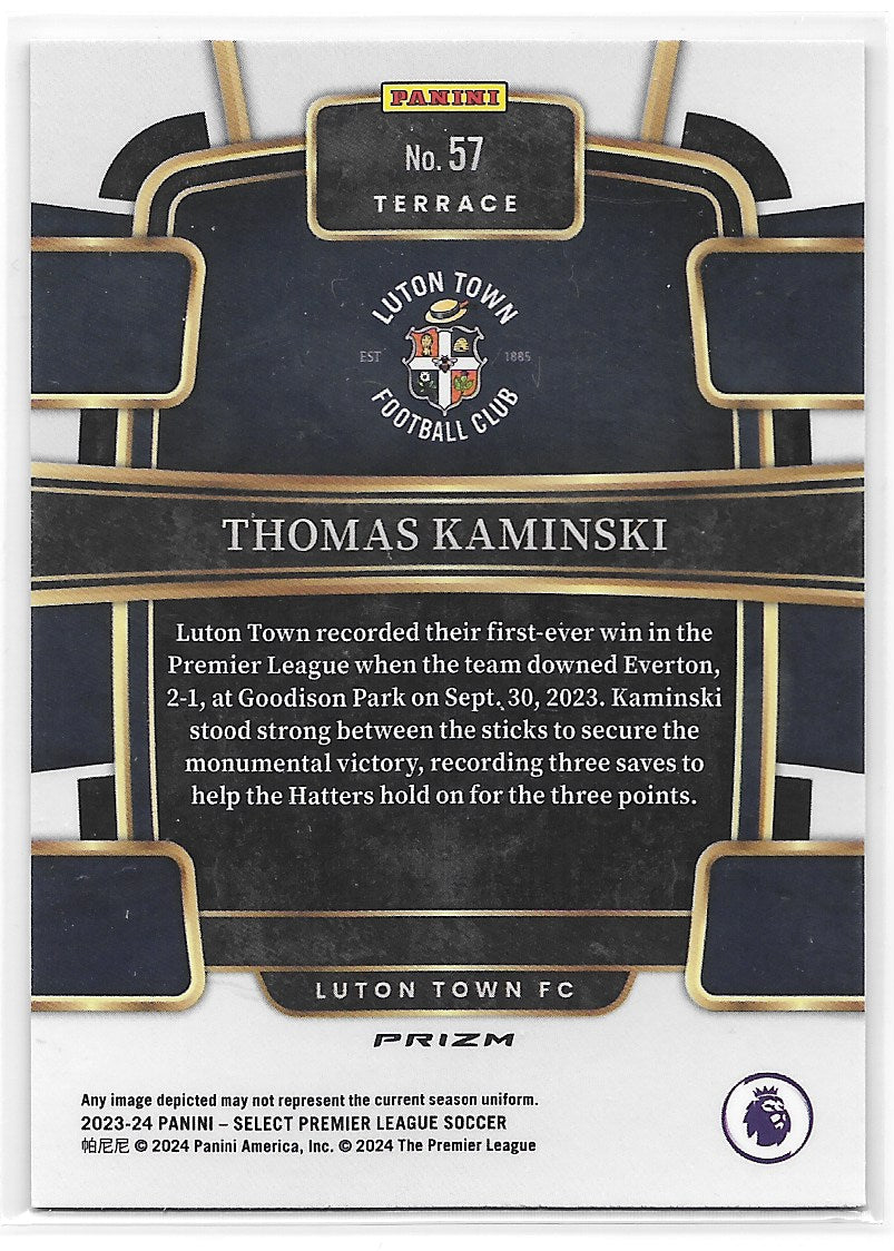 Thomas Kaminski (Luton Town) Terrace MultiColor RC Panini Select Premier League 23-24