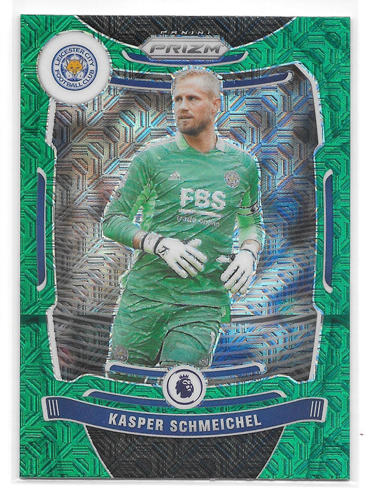 Kasper Schmeichel (Leicester City FC) Green Mojo Panini Prizm Premier League 21-22