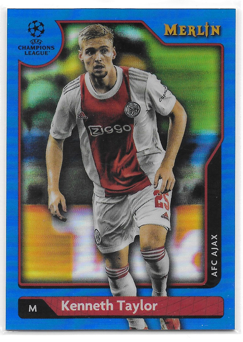 Kenneth Taylor (AFC Ajax) Blue Refractor /75 Topps Merlin Chrome 21-22